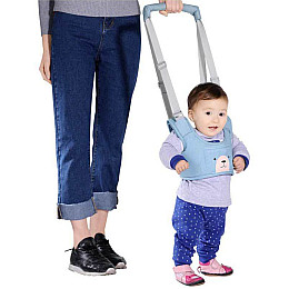 Комплект детские вожжи-ходунки VOLRO Голубой слюнявчик и Pop it Круг (vol-1927)