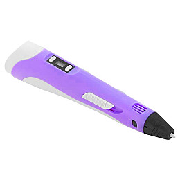 3D ручка з LCD дисплеєм і комплектом еко пластику для малювання 3DPen Hot Draw 3 Violet