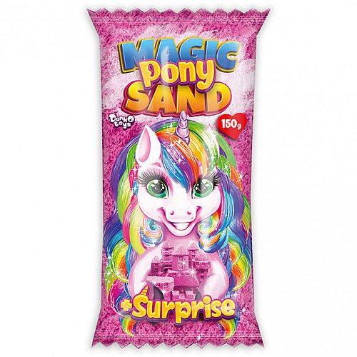 Кинетический песок Magic Pony Sand Danko Toys MPS-01 рус 150 г Розовый