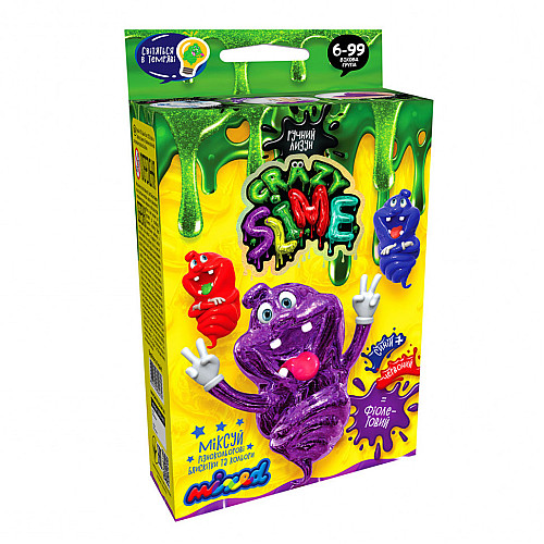 Дитячий набір для проведення експериментів "Crazy Slime" Danko Toys SLM-02 укр Фіолетовий