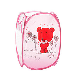 Корзина для іграшок UKC Baby Play 48х29х25 см Ведмедик Рожевий