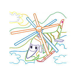 Книга Crystal Book Очаровательні розмальовки з секретними візерунками Літаки та вертольоти 664 (9786175470664)