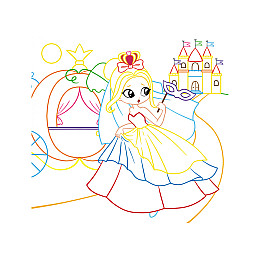 Книга Crystal Book Очаровательні розмальовки з секретними візерунками Принцеси 725 (9786175470725)