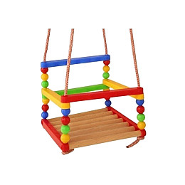 Подвесные деревянные качели MToys S0012 30 кг Разноцветный