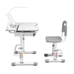 Комплект дитячих меблів парта і стілець-трансформер Cubby Botero 780 x 588 x 540-760 мм Сірий