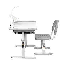 Комплект парта + стул трансформеры FunDesk Littonia 800x505x547-72 7 мм Grey