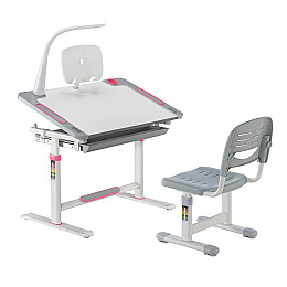 Комплект парта + стул трансформеры FunDesk Littonia 800x505x547-72 7 мм Pink