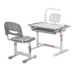 Комплект парта + стул трансформеры FunDesk Littonia 800x505x547-72 7 мм Pink