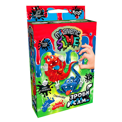 Безпечний набір для проведення експериментів "Crazy Slime Magnetic" Danko Toys SLM-Mg-02-01U02U міні Вид 1
