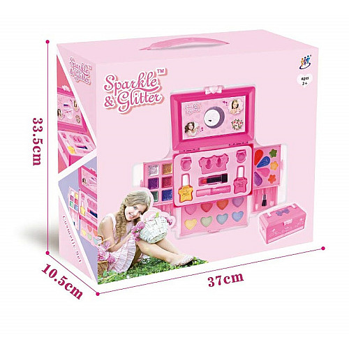 Набір дитячої декоративної косметики для макіяжу та манікюру JC Toys Рожевий