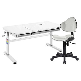 Комплект парта-трансформер Cubby Iris Grey + кресло Fundesk LST3 Grey (iris-221761)