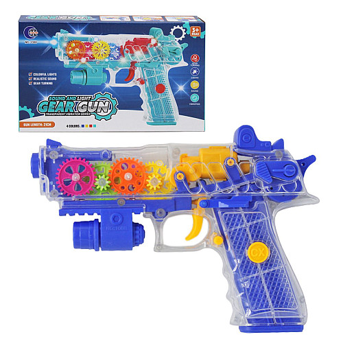 Пистолет прозрачный со светом Gear Gun MiC (1088+)