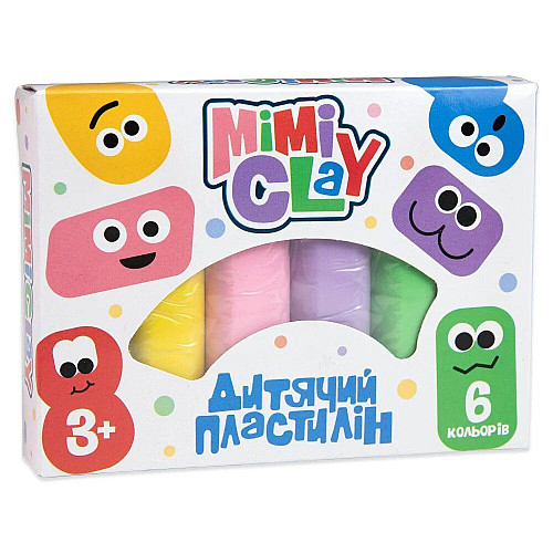 Набор для творчества Детский пластилин Mimi clay 6 цветов Strateg (30423)