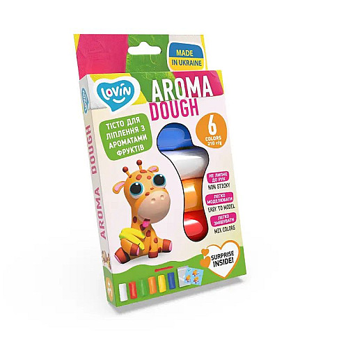 Набір для ліплення з тістом Lovin Aroma Dough 6 кольорів Окто (41178)