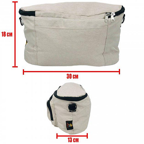 Сумка на коляску Adamex 18*30*13 см бежевая