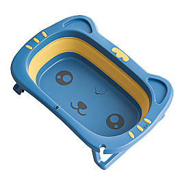 Детская складная ванночка Bestbaby BS-8766 Котик Голубой (12006-69446)