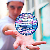 Дитяча іграшка літаючий шар з підсвіткою на акумуляторі FlyNova Flying Spinner RGB синій (1932313884)