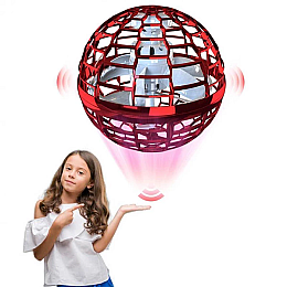 Шарик бумеранг детский с подсветкой на аккумуляторе FlyNova Flying Spinner RGB красный (1932313989)