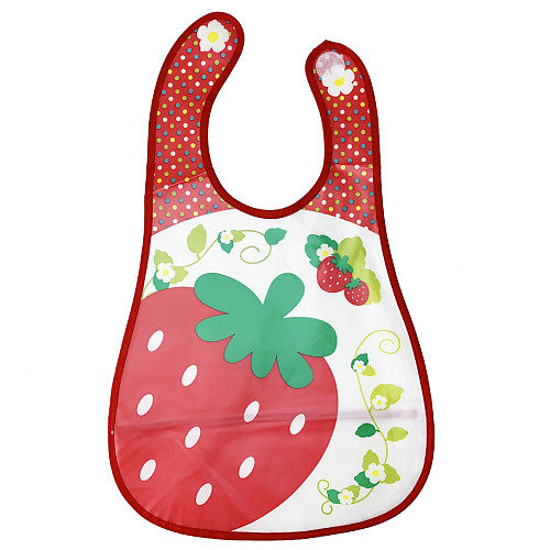 Слюнявчик клеенчатий "Strawberry" Mega Zayka MGZ-0605-6 на липучці