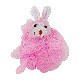 Мочалка для купания малышей Зайчик Mega Zayka MGZ-0912(Pink) нейлон