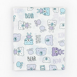 Пеленка детская из ситца Dexter’s the bear 95х85 см Белый