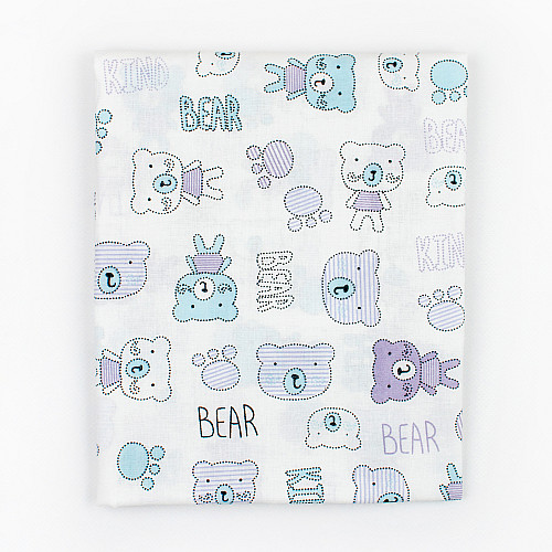 Пеленка детская из ситца Dexter’s the bear 95х85 см Белый