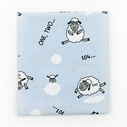 Пеленка детская бязь Dexter’s sheep 83х70 см Голубой