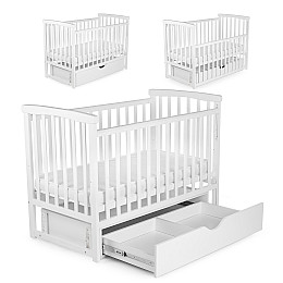 Кроватка-качалка детская с ящиком Наталка Мечта 120 х 60 см White (149747)