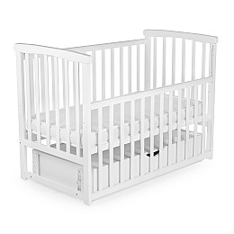 Кроватка-качалка детская с ящиком Наталка Мечта 120 х 60 см White (149747)