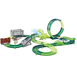 Автомобільний трек RC Toys Діно площадка 225 елементів 500 см Зелений (139101)