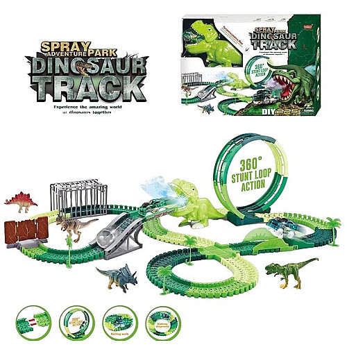 Автомобильный трек RC Toys Дино площадка 225 элементов 500 см Green (139101)
