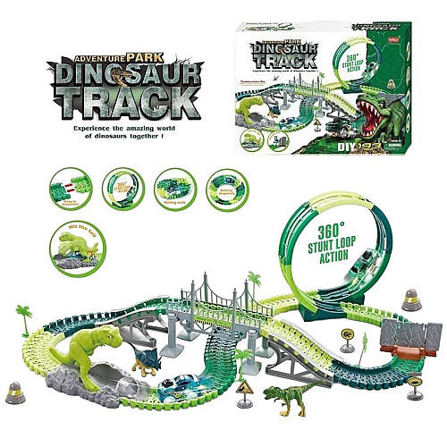 Автомобильный трек RC Toys Дино площадка 193 элемента Green (140230)