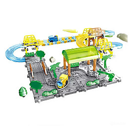 Детский трек YE XING TOYS Track Train 75 деталей Разноцветный (153337)