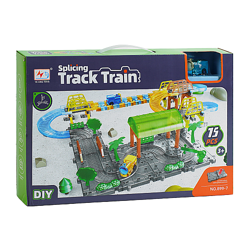Детский трек YE XING TOYS Track Train 75 деталей Разноцветный (153337)