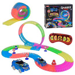 Автомобільний трек на радіоуправлінні LeeTa 134 деталей Радужний (83743)