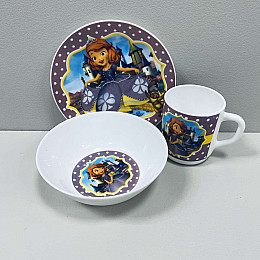 Набір дитячого посуду Україна ТД 3535-10 3 предмети Принцеса Софія