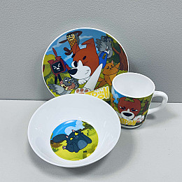 Набір дитячого посуду Україна ТД 3535-7 3 предмета Пес Патрон