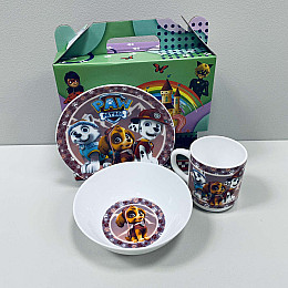 Набір дитячого посуду Україна ТД 3535-9 3 предмета Щенячий Патруль