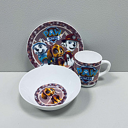 Набір дитячого посуду Україна ТД 3535-9 3 предмета Щенячий Патруль