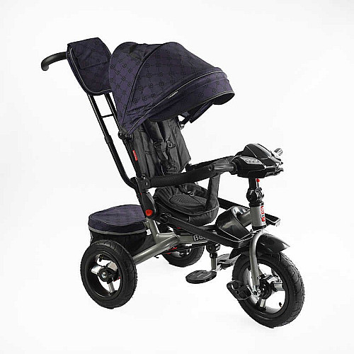 Детский велосипед Best Trike поворотное сиденье складной руль Черно-фиолетовый 164867
