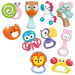 Набір погремушок Baby Toys 10 шт Різнокольоровий (123965)