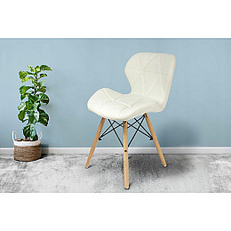 Крісло JUMI Scandinavian Design (эко-кожа) White