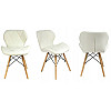 Крісло JUMI Scandinavian Design (эко-кожа) White