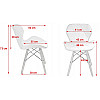 Крісло JUMI Scandinavian Design (эко-кожа) White