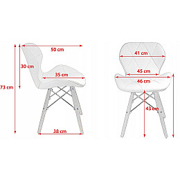 Крісло JUMI Scandinavian Design (эко-кожа) White
