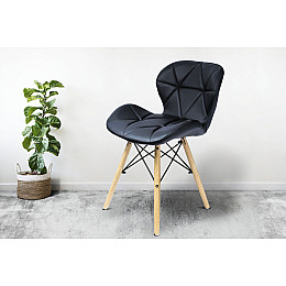 Крісло JUMI Scandinavian Design (еко-шкіра) Black