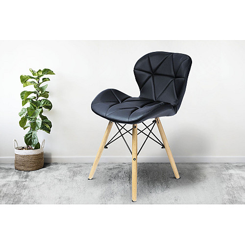 Крісло JUMI Scandinavian Design (еко-шкіра) Black