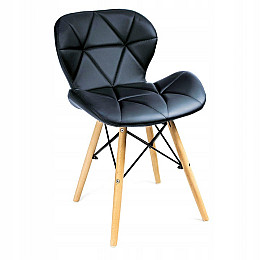 Крісло JUMI Scandinavian Design (еко-шкіра) Black