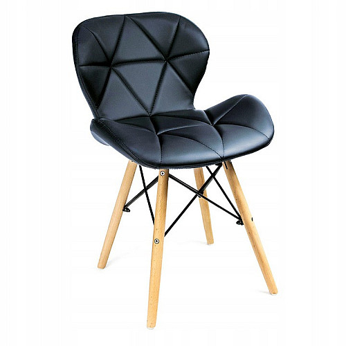 Крісло JUMI Scandinavian Design (еко-шкіра) Black