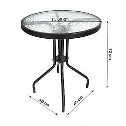 Стіл KONTRAST MAJORKA FI60 Чорний